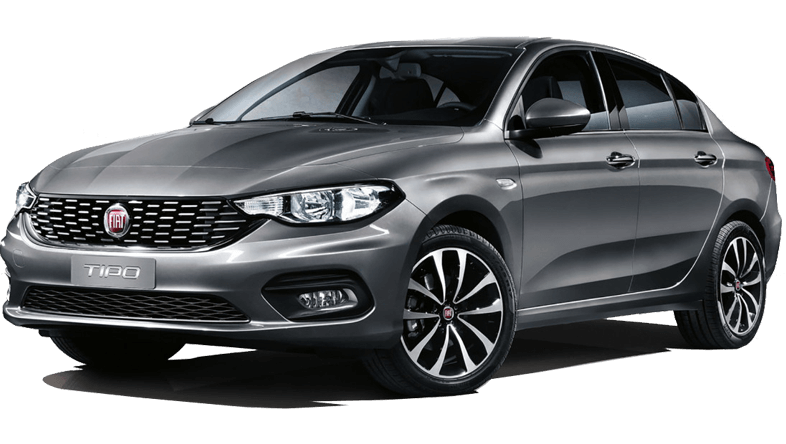 Fiat Tipo Sedan with air conditioning for hire. Rent a Group E Manual car from Europeo Cars in Crete