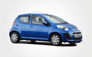 Blue Citroen C1 for hire. Reserve a Europeo Cars rentals Group A manual car in Crete.